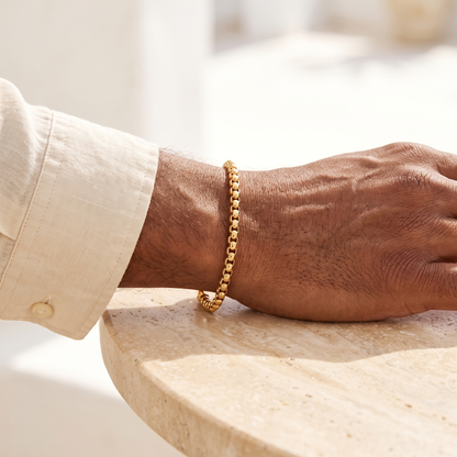 Nexus Bracelet Gold — macro close-up