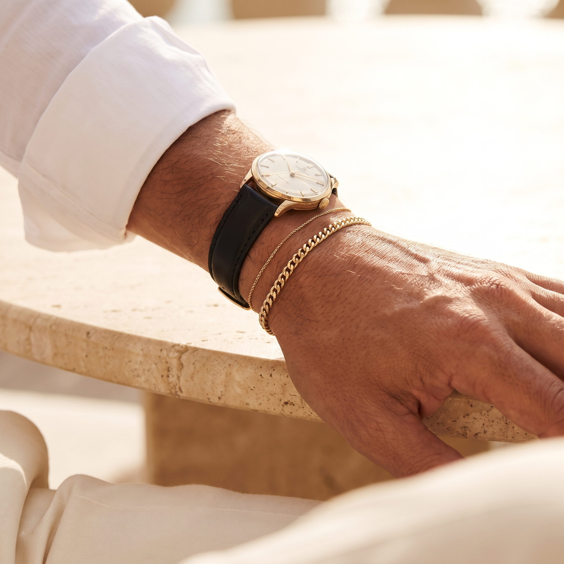 Noble Bracelet Gold — layered look