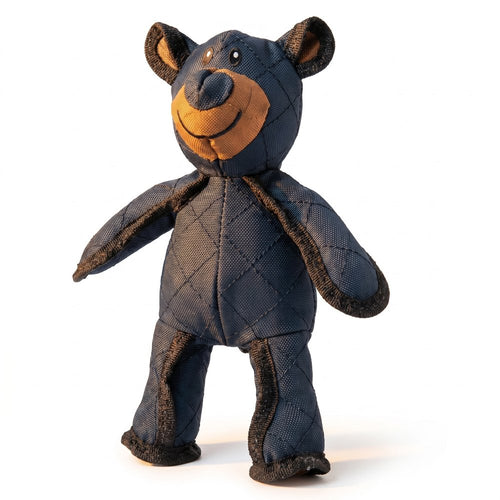 Squeaky teddy bear dog plush toy navy blue MimoMami