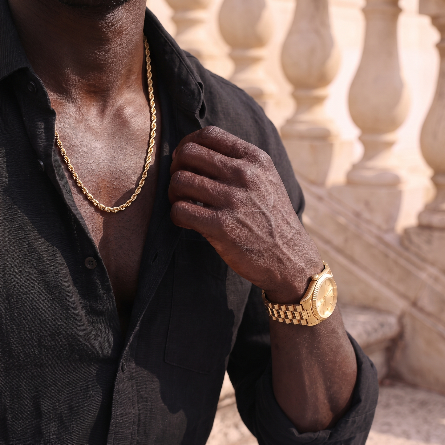 Wave Necklace Gold